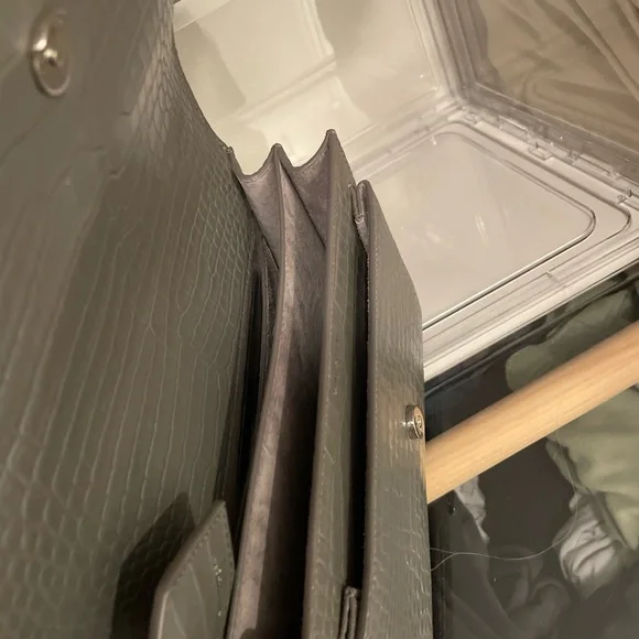 SAINT LAURENT Sunset croc-embossed shoulder bag - Picture 6 of 7